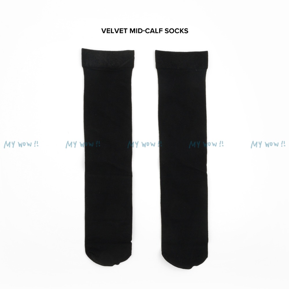 天鵝絨全彈性中統襪 22-26CM 學生襪 半統襪 長靴襪 中統絲襪 中筒襪 膝下襪 顯瘦小腿襪 馬靴襪 1011-規格圖5