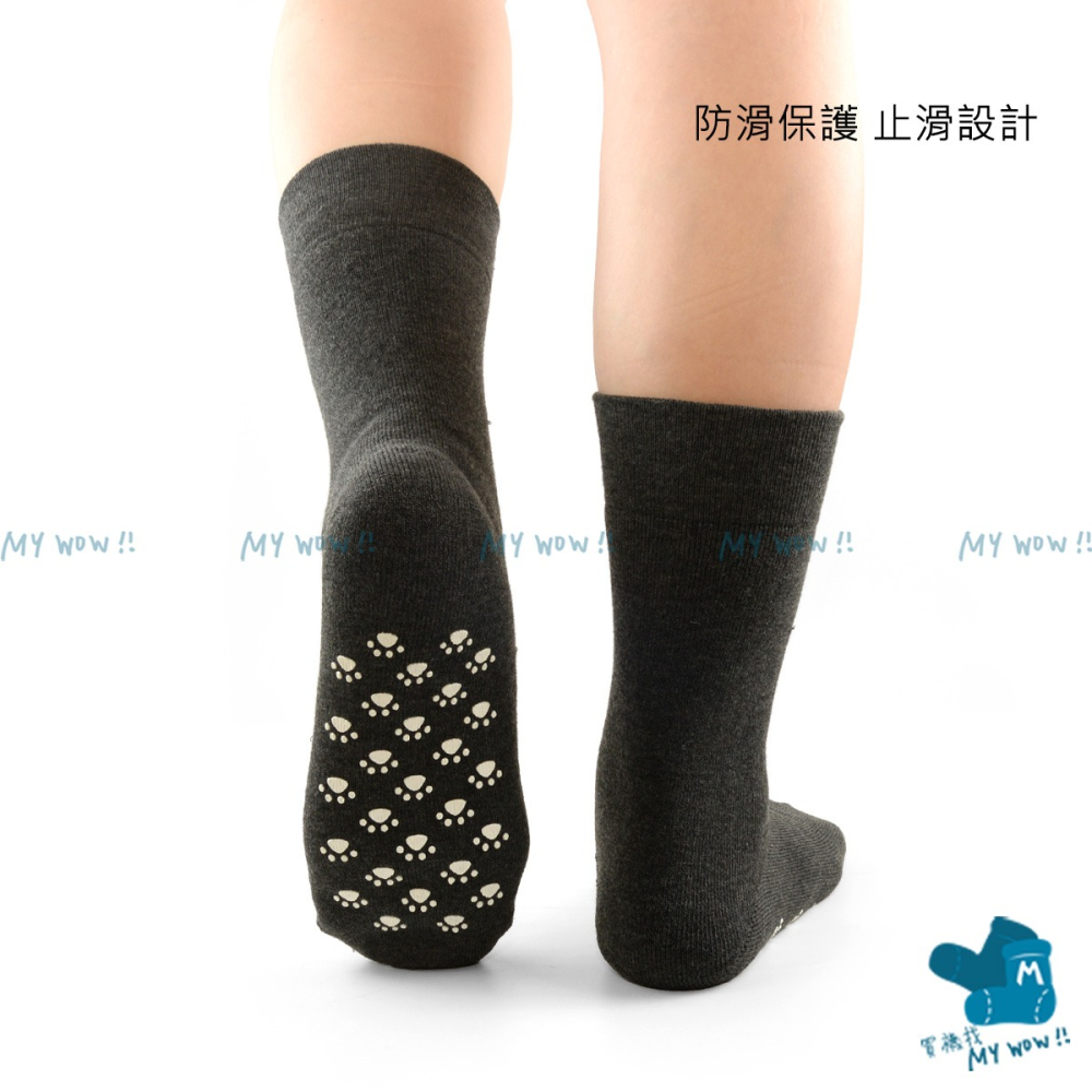 Non-no 石墨烯寬口保暖襪 止滑襪 整雙加厚 氣墊 保暖 無痕 室內襪 樂齡襪 寬口襪 小腿襪 51299-1-細節圖2