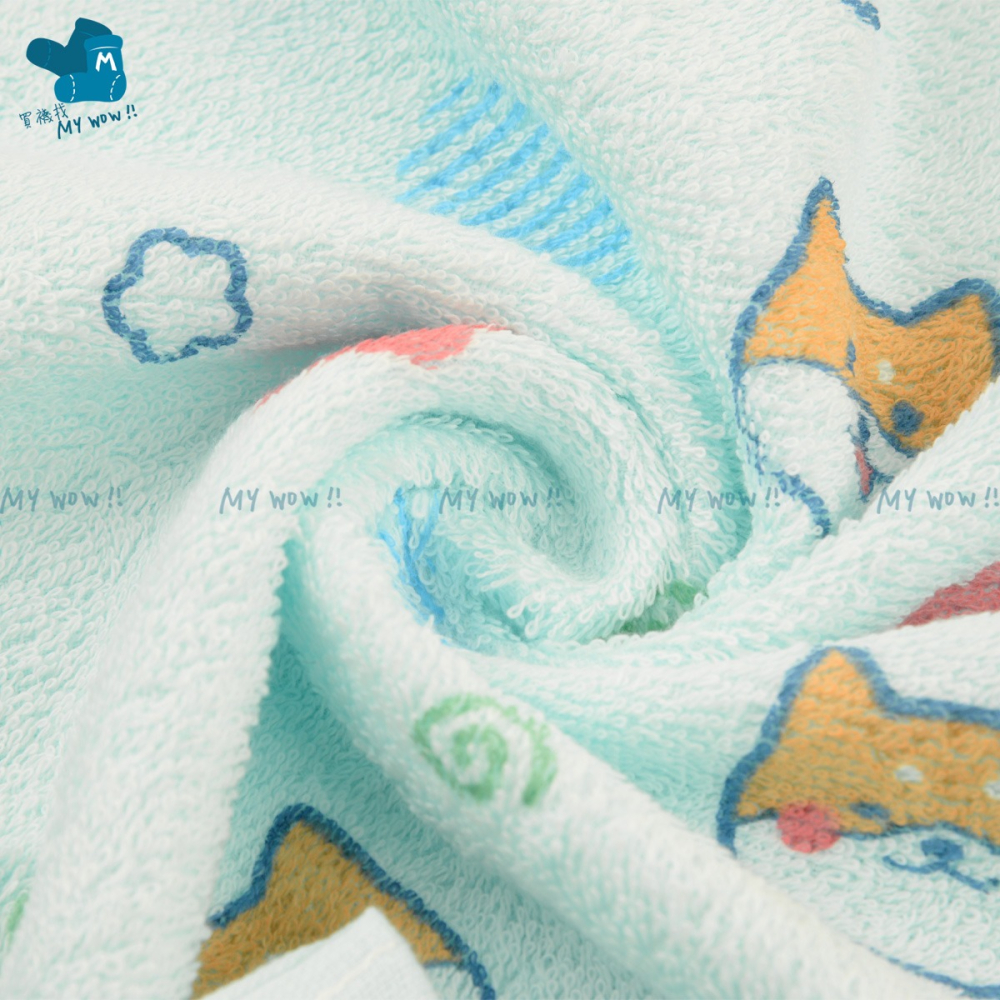 [成人毛巾]柴犬毛巾 約34X76CM 純棉 毛巾 台灣印花毛巾 吸水毛巾 洗臉毛巾 擦臉巾 24兩毛巾 双鶴 135-細節圖3