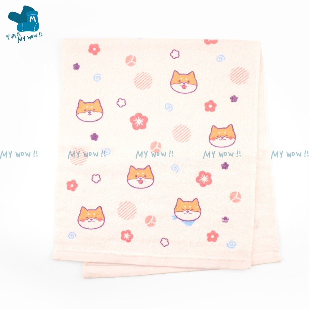 [成人毛巾]柴犬毛巾 約34X76CM 純棉 毛巾 台灣印花毛巾 吸水毛巾 洗臉毛巾 擦臉巾 24兩毛巾 双鶴 135-細節圖4