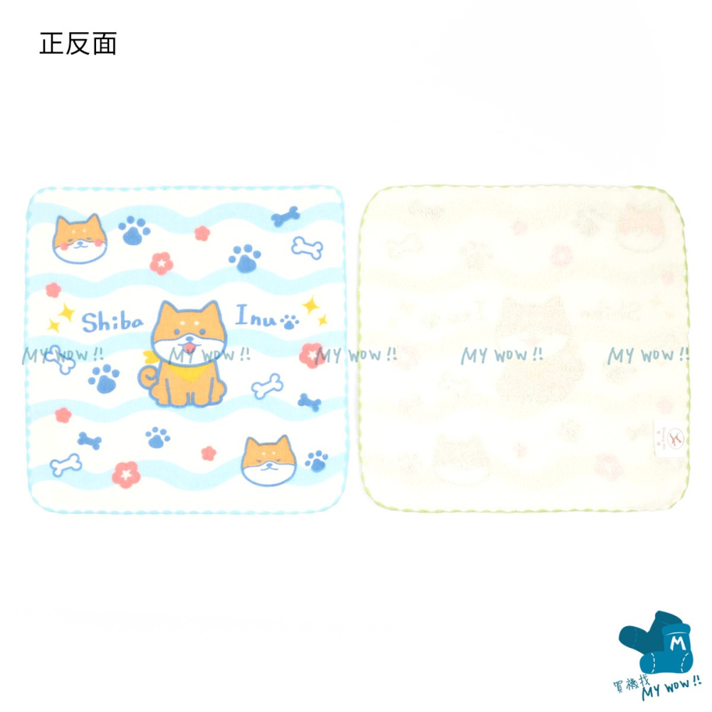 [方巾]雙鶴紗布小方巾 -柴犬 約27X27cm 寶寶口水巾 洗澡巾 純棉手帕 餵奶巾 擦汗巾 台灣製 1092-細節圖3