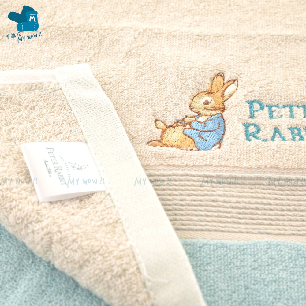 厚🔥[成人毛巾]彼得兔厚磅緞檔毛巾 約33X72CM 比得兔 Peter Rabbit 吸水大毛巾 NO.PR379M-細節圖3