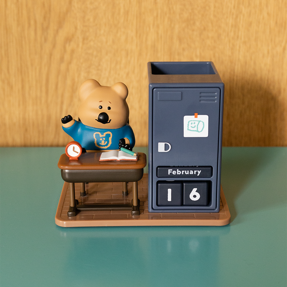 預購｜Dinotaeng 可愛矮袋鼠置物櫃模型萬年曆 桌曆-細節圖3