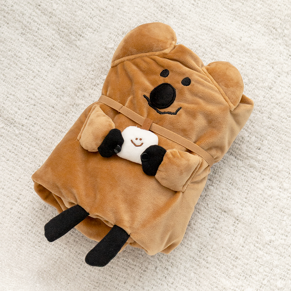 預購｜Dinotaeng 可愛矮袋鼠Quokka暖暖毛毯 毛毯 小涼被 共三款-細節圖4