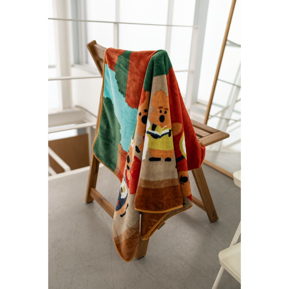 預購｜Dinotaeng 可愛矮袋鼠Quokka暖暖毛毯 毛毯 小涼被 共三款-細節圖8