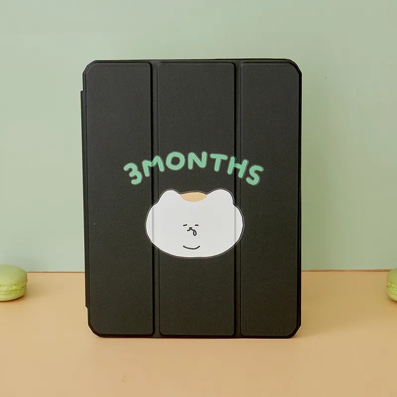 【正版授權】3MONTHS 悠仔貓系列iPad三折保護殼 平板保護套 多款-細節圖8