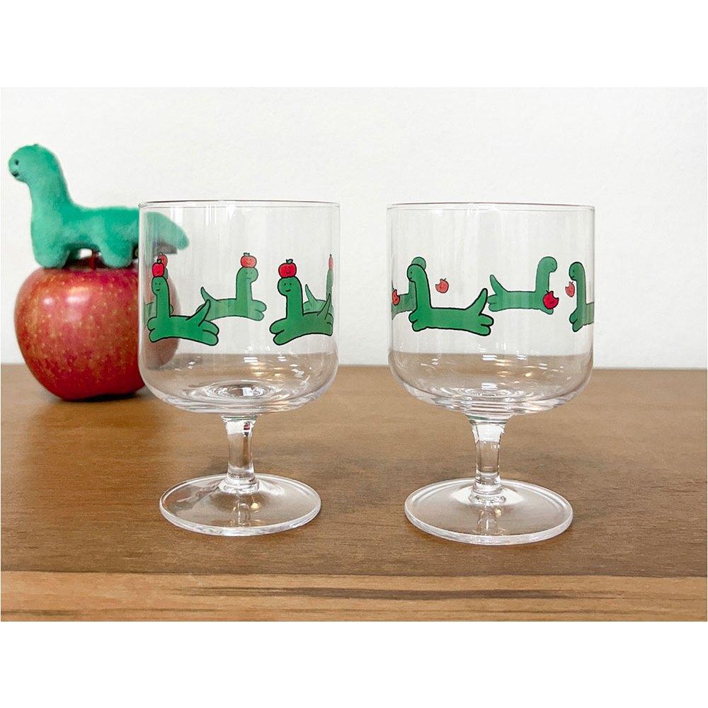 ʜᴀʀᴜᴅᴀɪʟʏ🌙 預購｜JOGUMAN STUDIO 小脘龍高腳杯套組 可愛恐龍插圖酒杯 飲料玻璃杯 咖啡杯 果汁杯-細節圖2