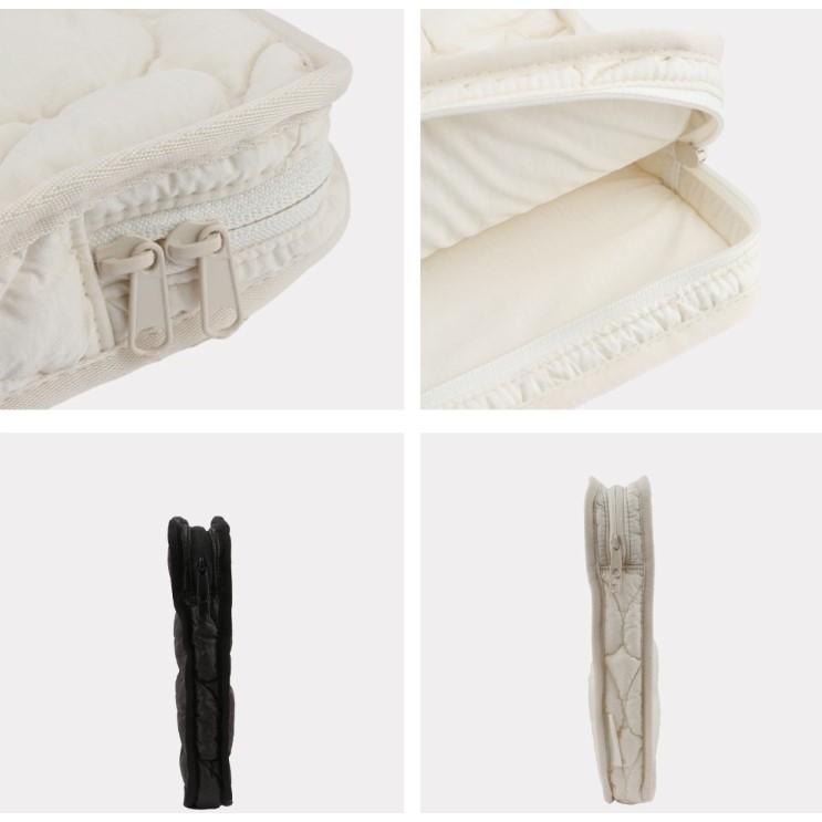 ʜᴀʀᴜᴅᴀɪʟʏ🌙  預購｜Mademoment 黑白絎縫愛心13吋~16吋電腦包 防撞包 保護包 共兩款-細節圖4