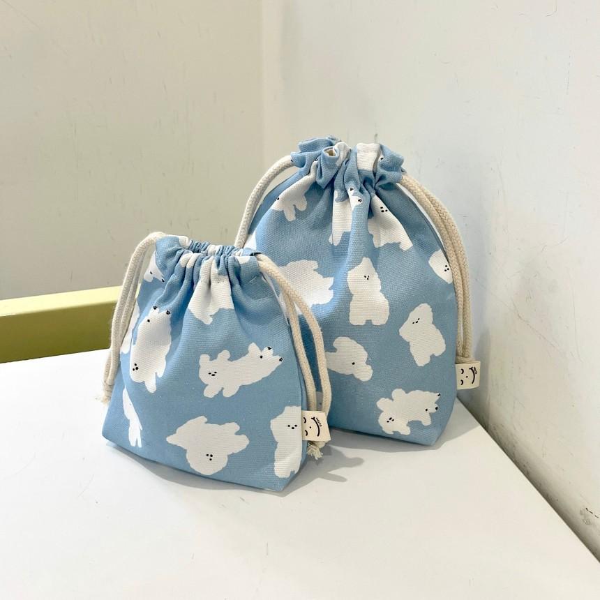 ʜᴀʀᴜᴅᴀɪʟʏ🌙  預購｜0235m 多款日常風棉麻束口包 束口袋 拉鍊小包 生理用品包 隨身包-細節圖3