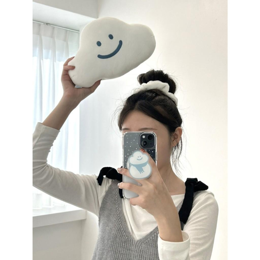 ʜᴀʀᴜᴅᴀɪʟʏ🌙 預購｜skyfolio 冬季質感材質髮圈 愛心雲朵/月亮吊墜髮圈 大腸圈 可愛髮飾 綁頭髮束飾品-細節圖8