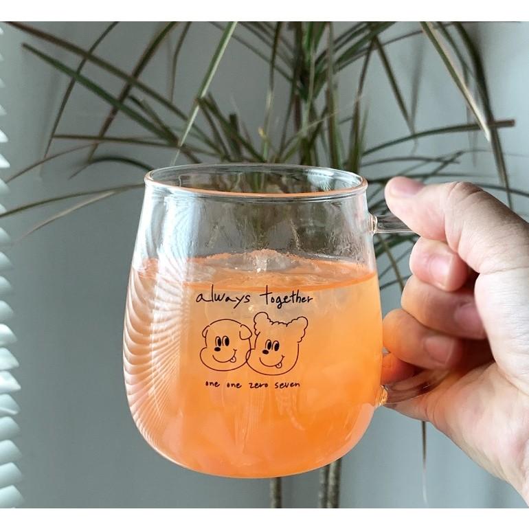ʜᴀʀᴜᴅᴀɪʟʏ🌙  預購｜1107 alwaystogether 400ml 手把玻璃杯 飲料杯 牛奶杯 水杯-細節圖2