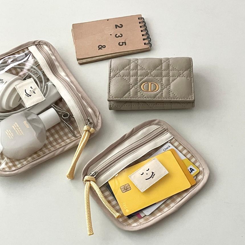 ʜᴀʀᴜᴅᴀɪʟʏ🌙  預購｜0235m PVC方格拉鍊小包 隨身小包 化妝包 旅行收納包-細節圖9