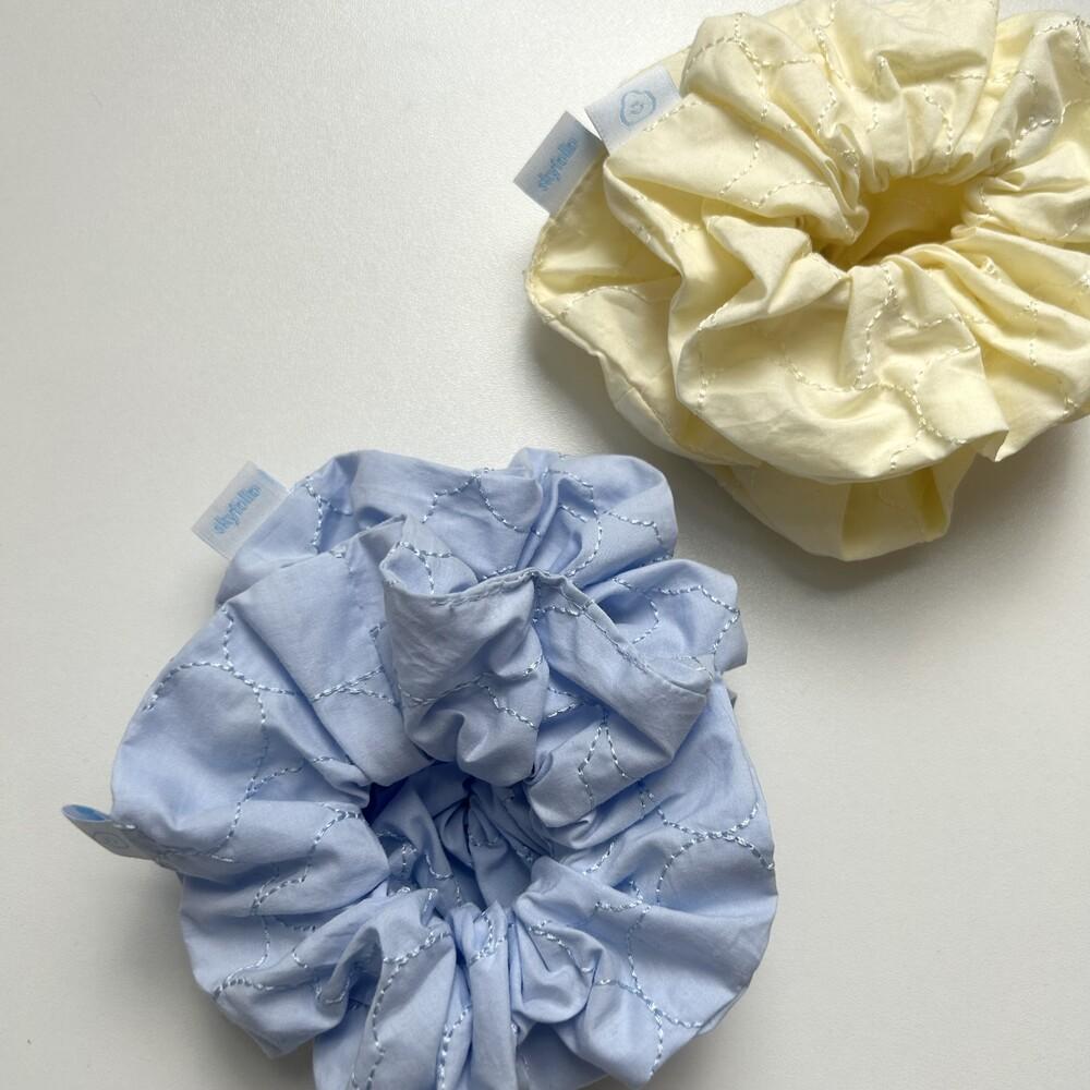 ʜᴀʀᴜᴅᴀɪʟʏ🌙  預購｜skyfolio 可愛雲朵刺繡髮圈 大腸圈 造型髮圈 可愛髮飾 綁頭髮束飾品-細節圖7