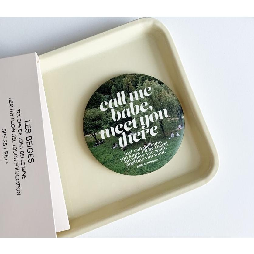 ʜᴀʀᴜᴅᴀɪʟʏ🌙  預購｜韓國文創 page 漫漫旅行 寫實相片系列隨身鏡 手拿鏡 迷你化妝鏡 共三款-細節圖2