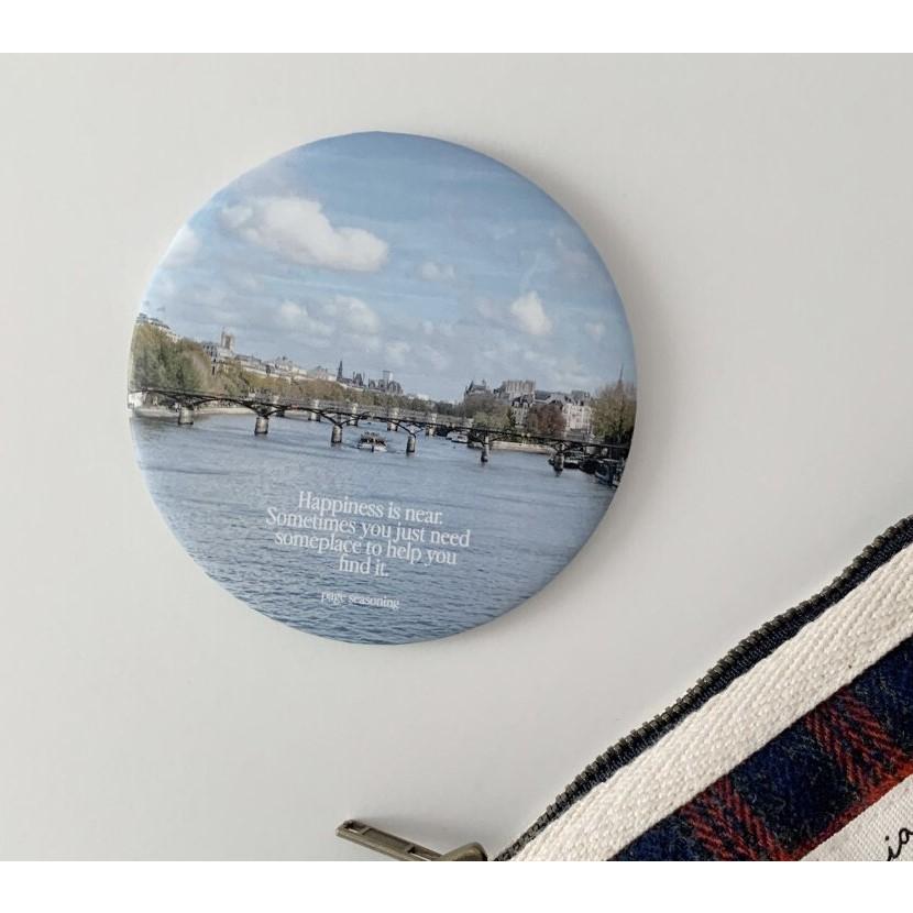 ʜᴀʀᴜᴅᴀɪʟʏ🌙  預購｜韓國文創 page 漫漫旅行 寫實相片系列隨身鏡 手拿鏡 迷你化妝鏡 共三款-細節圖3