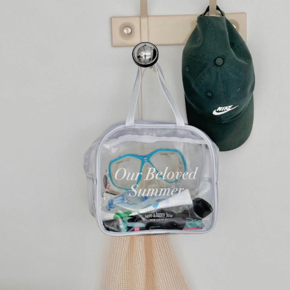 ʜᴀʀᴜᴅᴀɪʟʏ🌙 預購｜Beloved Summe�r 透明PVC包 透明海灘包 PVC野餐包 透明PVC游泳包-細節圖4
