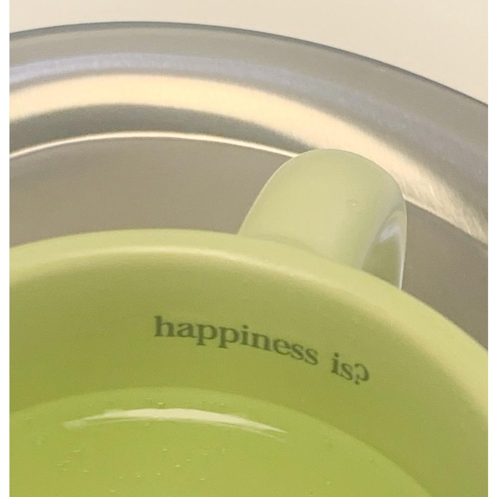 ʜᴀʀᴜᴅᴀɪʟʏ🌙  預購｜韓國文創 Happiness cup 青蘋果綠 260ml 陶瓷 馬克杯 水杯-細節圖4