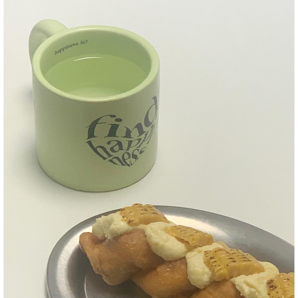 ʜᴀʀᴜᴅᴀɪʟʏ🌙  預購｜韓國文創 Happiness cup 青蘋果綠 260ml 陶瓷 馬克杯 水杯-細節圖5