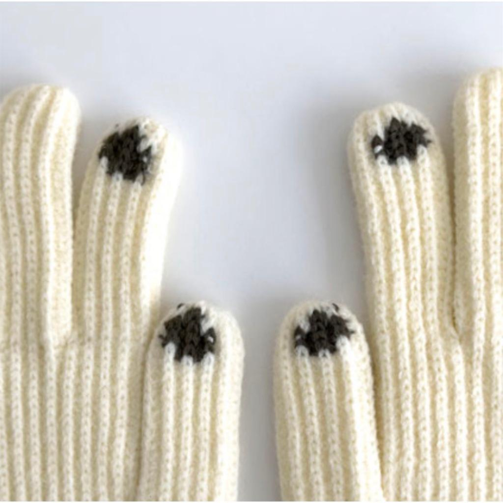 ʜᴀʀᴜᴅᴀɪʟʏ🌙 預購｜Mazzzzy Gloves 愛心標籤觸控手套  暖暖muffin手套-細節圖4