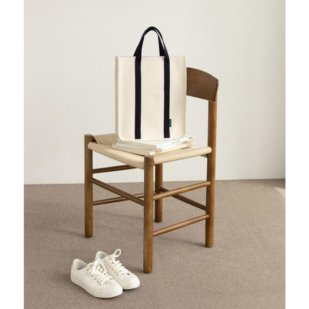 ʜᴀʀᴜᴅᴀɪʟʏ🌙  預購｜livework 黑白撞色包邊棉麻手提包 側背包 肩背包 外出包 斜背包 共三款-細節圖5