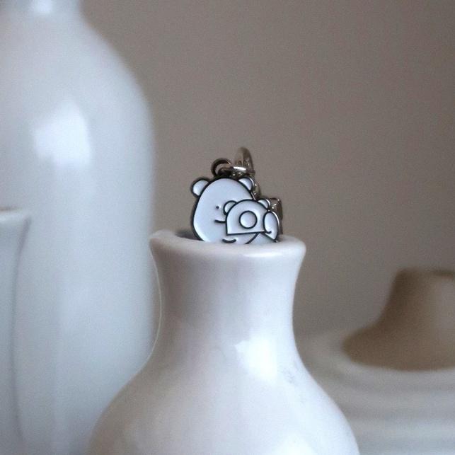 ʜᴀʀᴜᴅᴀɪʟʏ🌙  現貨｜Notthesame 記錄瞬間熊熊金屬吊飾 熊熊金屬鑰匙圈-細節圖2