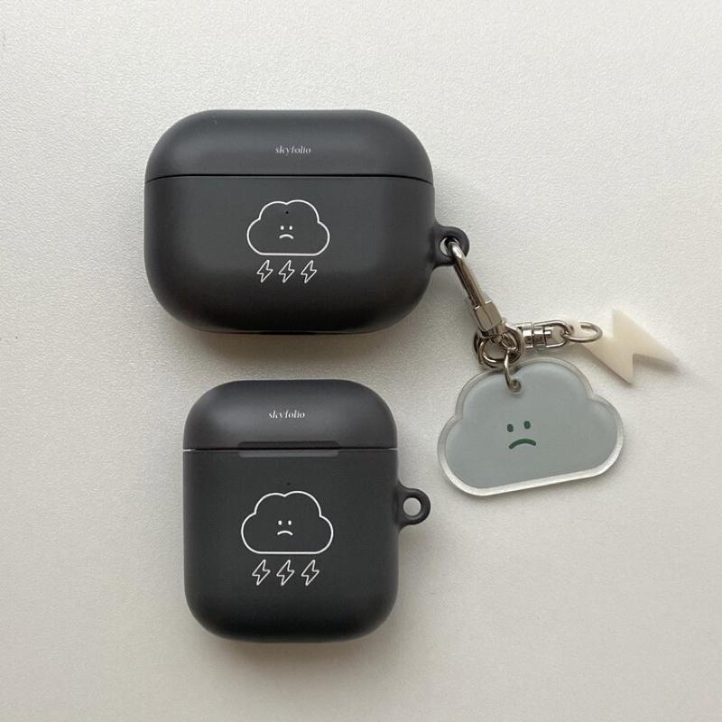 ʜᴀʀᴜᴅᴀɪʟʏ🌙  部分有貨｜skyfolio  線條雲朵耳機殼 硬殼耳機殼 AirPod case pro cas-細節圖3