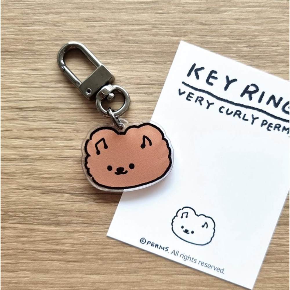 ʜᴀʀᴜᴅᴀɪʟʏ🌙 預購｜PERMS 可愛熊熊 小白狗 小灰貓吊飾 可愛鑰匙圈-細節圖5