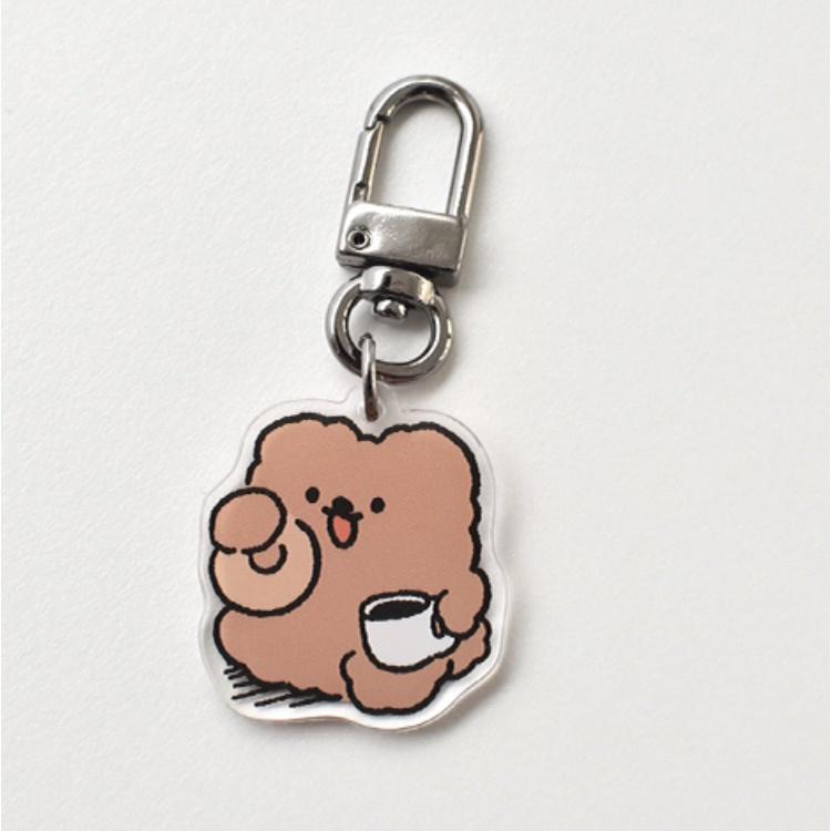 ʜᴀʀᴜᴅᴀɪʟʏ🌙 預購｜PERMS 可愛熊熊 小白狗 小灰貓吊飾 可愛鑰匙圈-細節圖6