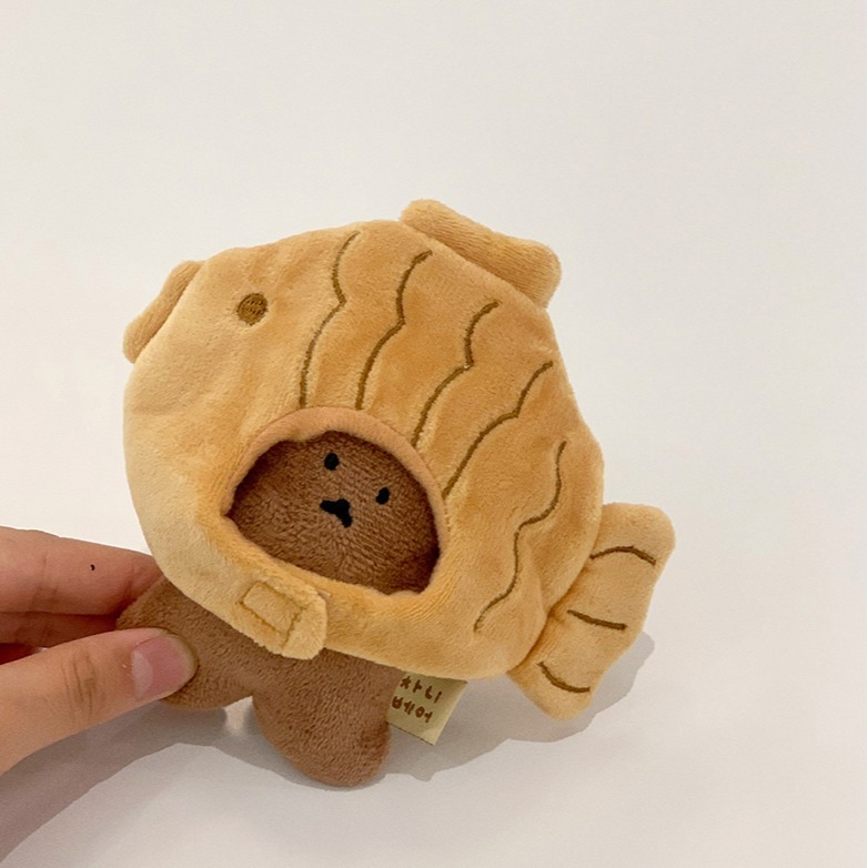 ʜᴀʀᴜᴅᴀɪʟʏ🌙 預購｜onemorebag chani bear 鯛魚燒小熊玩偶 棕色熊熊 娃娃吊飾-細節圖5