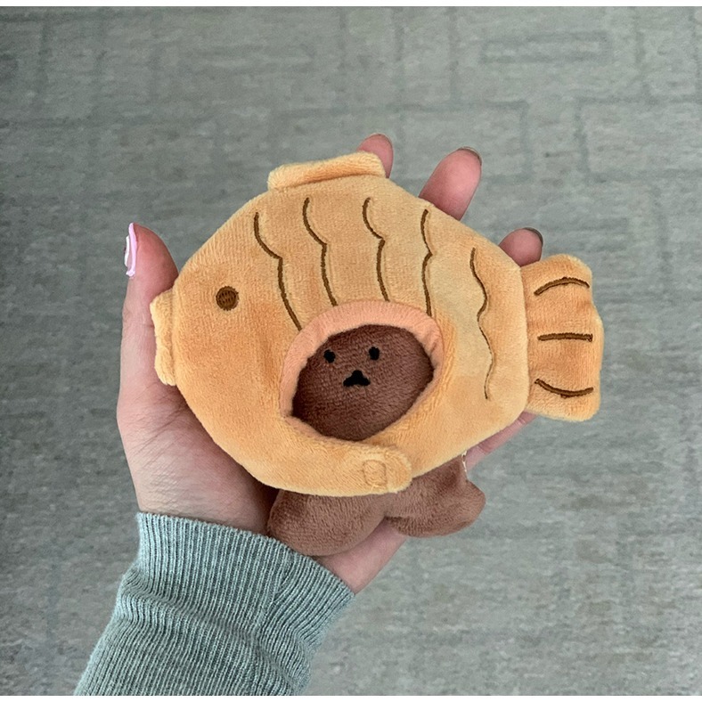 ʜᴀʀᴜᴅᴀɪʟʏ🌙 預購｜onemorebag chani bear 鯛魚燒小熊玩偶 棕色熊熊 娃娃吊飾-細節圖6