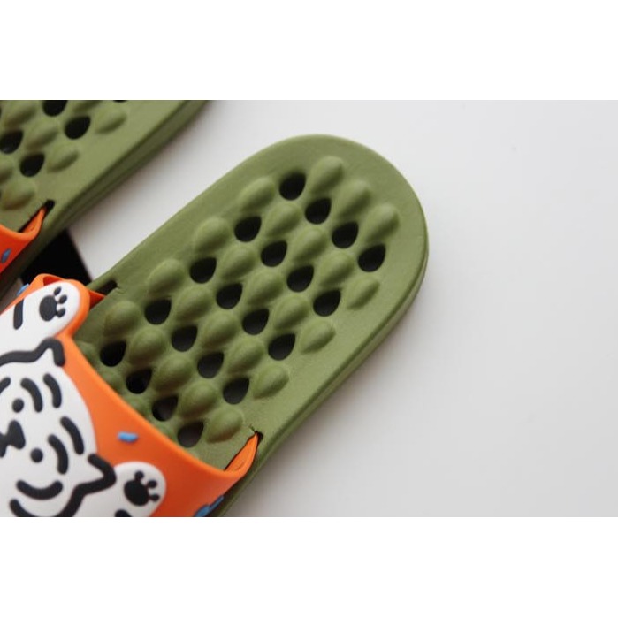 ʜᴀʀᴜᴅᴀɪʟʏ🌙 預購｜헬로고양이 MUZIK TIGER 無職老虎 優質排水防滑成人/兒童浴室拖鞋 親子室內拖鞋-細節圖4