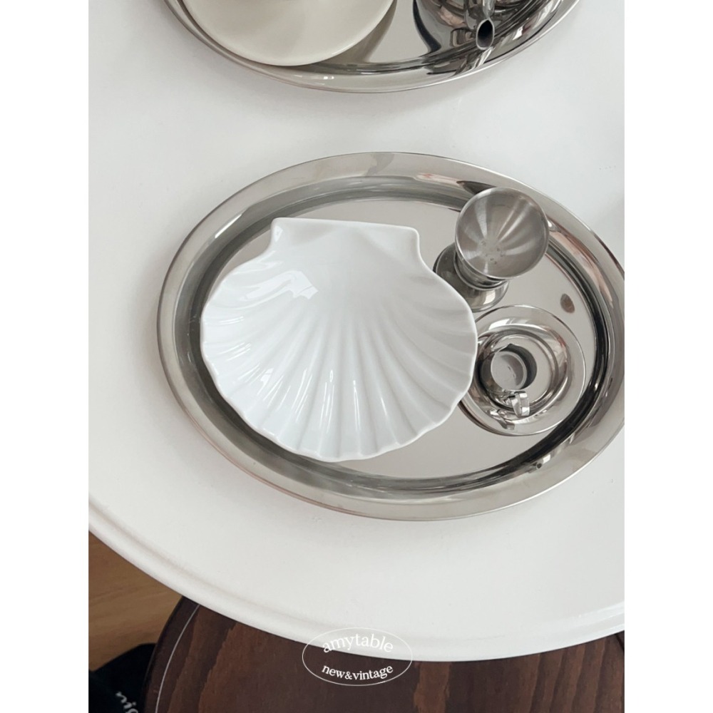 ʜᴀʀᴜᴅᴀɪʟʏ🌙 預購｜韓國家居・amytable Porvasal貝殼盤 小菜醬料碟 配飾收納香氛盤 室內裝飾-細節圖3