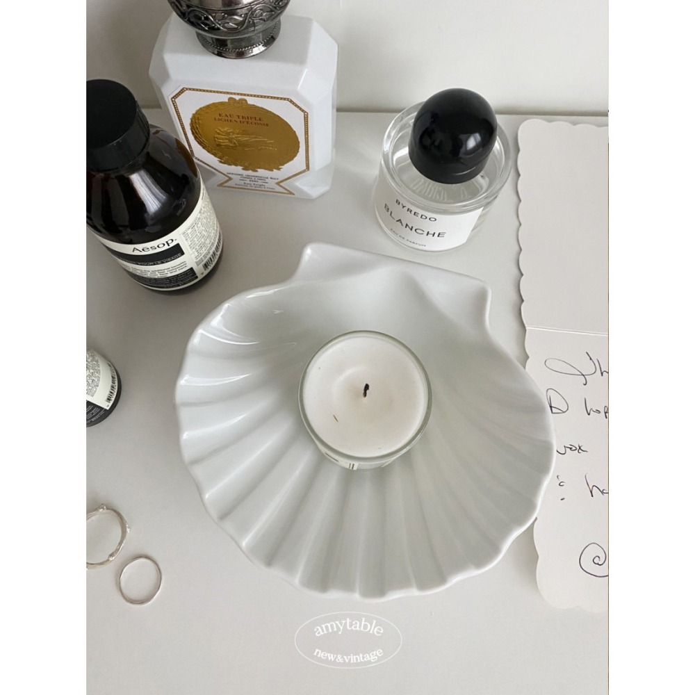 ʜᴀʀᴜᴅᴀɪʟʏ🌙 預購｜韓國家居・amytable Porvasal貝殼盤 小菜醬料碟 配飾收納香氛盤 室內裝飾-細節圖7