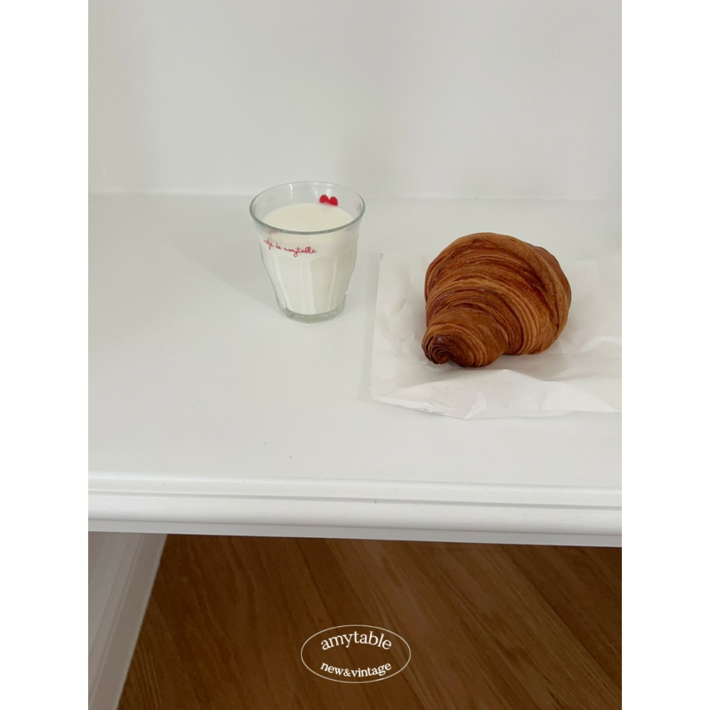 ʜᴀʀᴜᴅᴀɪʟʏ🌙 預購｜韓國家居・ amytable 艾米桌愛心紅色印字玻璃耐熱杯 水杯 飲料杯 咖啡杯 牛奶杯-細節圖6