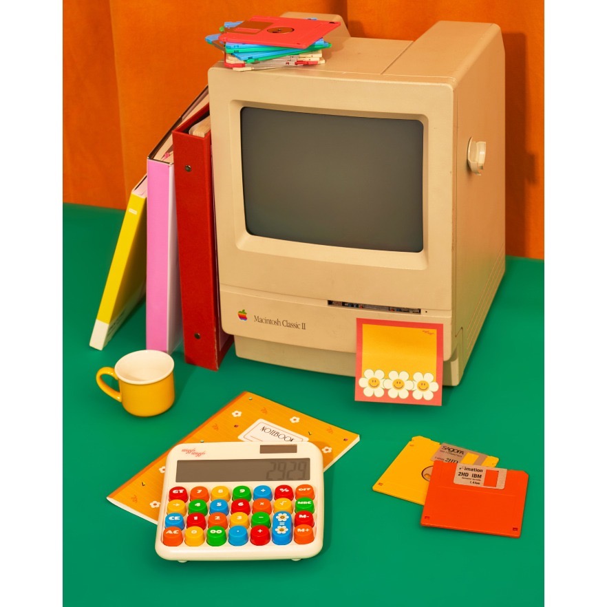 ʜᴀʀᴜᴅᴀɪʟʏ🌙 預購｜wigglewiggle 復古撞色便攜充電式計算機 圓形按鍵計算機 桌上型計算機-細節圖5