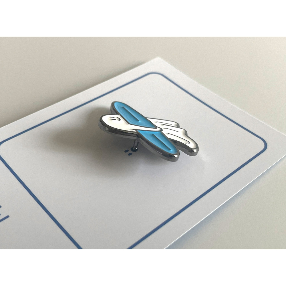 ʜᴀʀᴜᴅᴀɪʟʏ🌙 預購｜Percentage 韓國小幽靈藍色衝浪板徽章 胸章 金屬徽章 胸針 別針 包包衣服裝飾-細節圖6