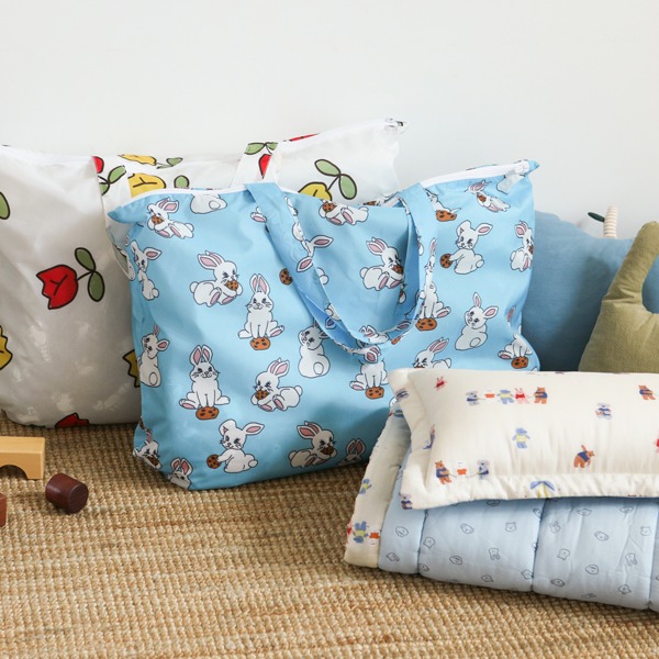 ʜᴀʀᴜᴅᴀɪʟʏ🌙 預購｜Dailylike 可愛小動物日常購物袋 幼兒園睡袋 環保袋 外出萬用袋 防水大袋子-細節圖3