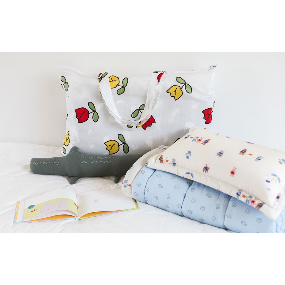 ʜᴀʀᴜᴅᴀɪʟʏ🌙 預購｜Dailylike 可愛小動物日常購物袋 幼兒園睡袋 環保袋 外出萬用袋 防水大袋子-細節圖7