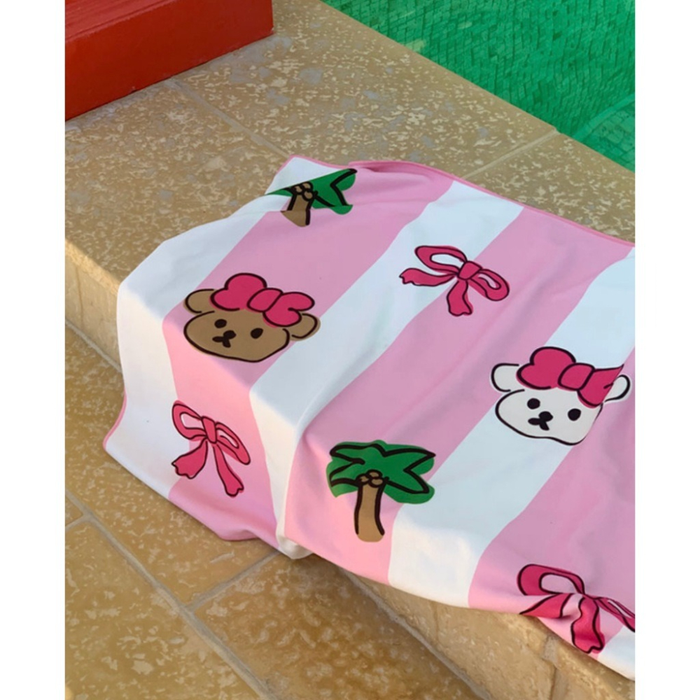 ʜᴀʀᴜᴅᴀɪʟʏ🌙 預購｜Mazzzzy Hawaiian muffin 熊熊海灘浴巾 海灘舖巾 大毛巾-細節圖2