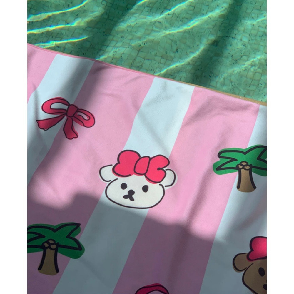 ʜᴀʀᴜᴅᴀɪʟʏ🌙 預購｜Mazzzzy Hawaiian muffin 熊熊海灘浴巾 海灘舖巾 大毛巾-細節圖4