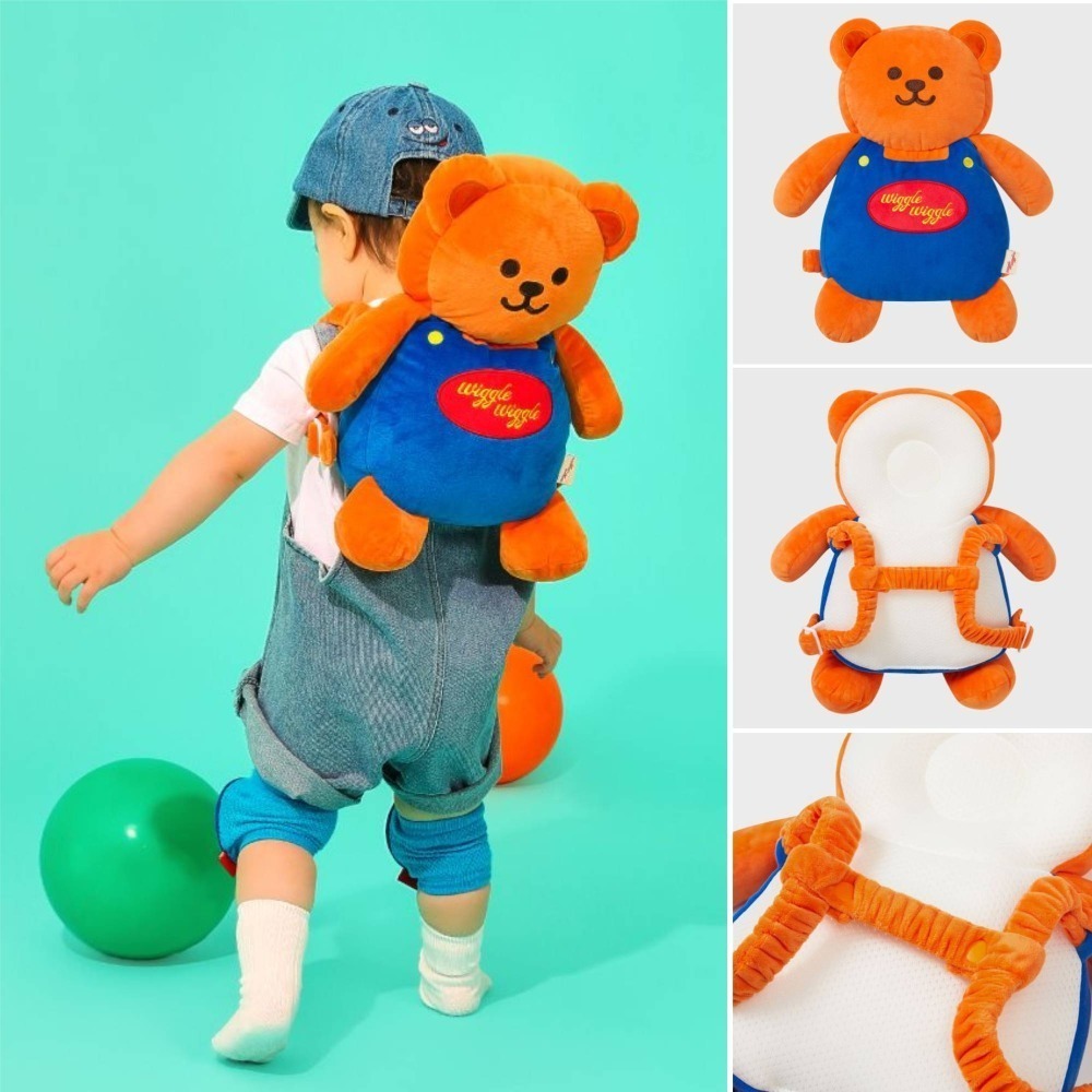 ʜᴀʀᴜᴅᴀɪʟʏ🌙 預購｜韓國家居・wigglewiggle 可愛角色娃娃兒童防撞墊 防碰護頭墊 肩背小熊兔子螃蟹娃-規格圖11