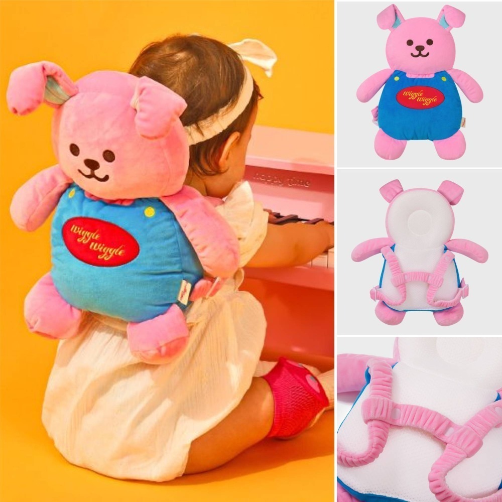 ʜᴀʀᴜᴅᴀɪʟʏ🌙 預購｜韓國家居・wigglewiggle 可愛角色娃娃兒童防撞墊 防碰護頭墊 肩背小熊兔子螃蟹娃-規格圖11