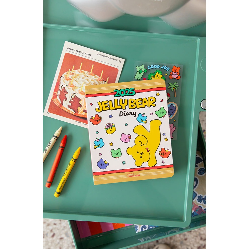 ʜᴀʀᴜᴅᴀɪʟʏ🌙 預購｜韓國文創 DAILYLIK 2025年 彩虹果凍小熊日記本 14個月年度計劃本 手帳本-細節圖3