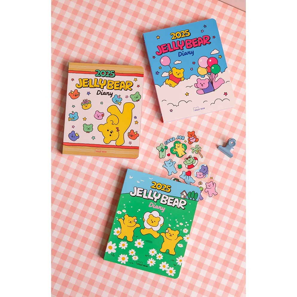 ʜᴀʀᴜᴅᴀɪʟʏ🌙 預購｜韓國文創 DAILYLIK 2025年 彩虹果凍小熊日記本 14個月年度計劃本 手帳本-細節圖8