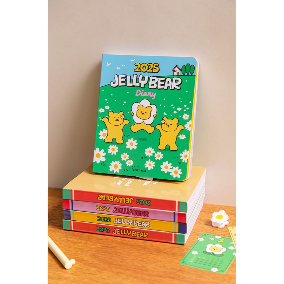 ʜᴀʀᴜᴅᴀɪʟʏ🌙 預購｜韓國文創 DAILYLIK 2025年 彩虹果凍小熊日記本 14個月年度計劃本 手帳本-細節圖9