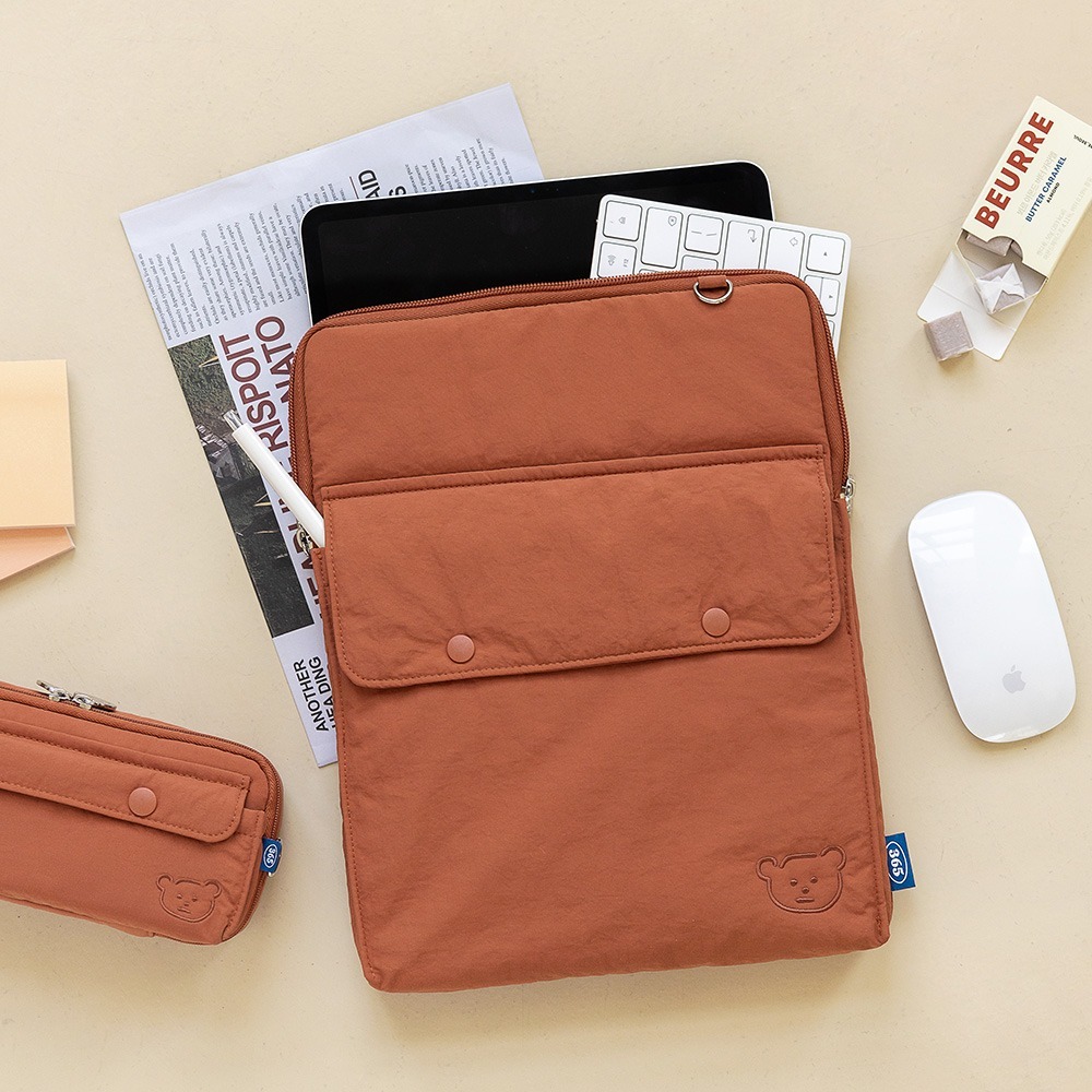 ʜᴀʀᴜᴅᴀɪʟʏ🌙 預購｜romane 簡約素色iPad保護套 平板防水保護袋 萬用布料收納袋-細節圖3