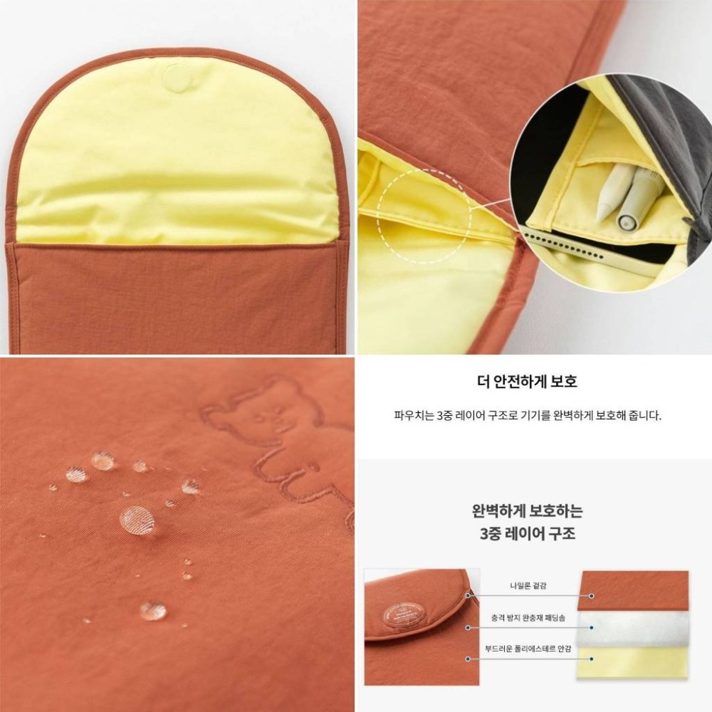 ʜᴀʀᴜᴅᴀɪʟʏ🌙 預購｜romane 簡約素色iPad保護套 平板防水保護袋 萬用布料收納袋-細節圖9