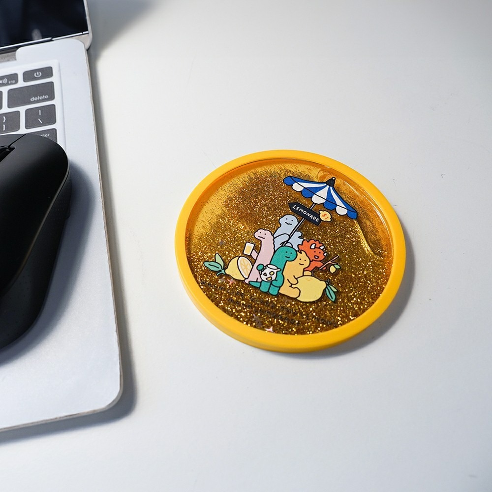 ʜᴀʀᴜᴅᴀɪʟʏ🌙 預購｜Joguman 小脘龍流沙杯墊(檸檬攤款/多顆檸檬款/大檸檬款) 恐龍茶杯墊-規格圖4