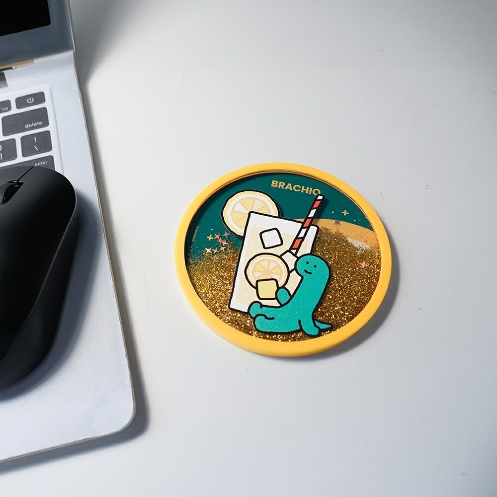 ʜᴀʀᴜᴅᴀɪʟʏ🌙 預購｜Joguman 小脘龍流沙杯墊(檸檬攤款/多顆檸檬款/大檸檬款) 恐龍茶杯墊-規格圖4