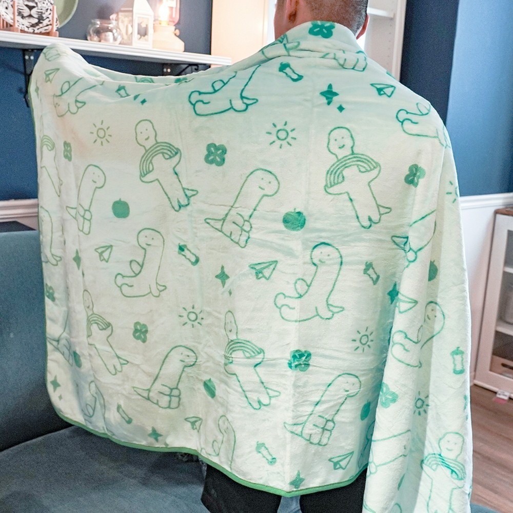 ʜᴀʀᴜᴅᴀɪʟʏ🌙 預購｜Joguman 小脘龍毛毯(愛心款/亂花款) 恐龍小被被 小毯子 棉被 被子-細節圖6